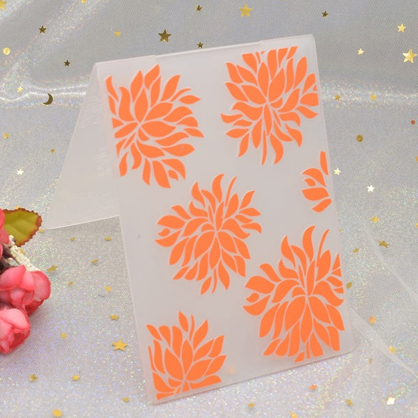 3D Flowers Embossing Folders for DIY Scrapbooking Paper Card Making Craft Plastic Template Stencil 15x10.5cm