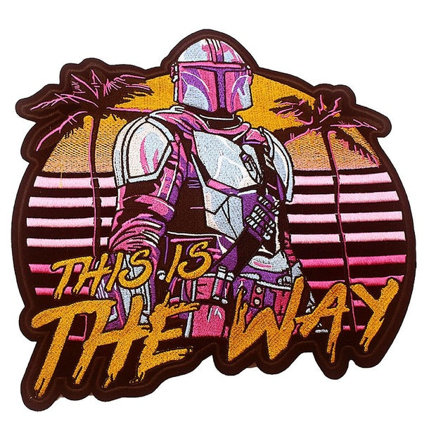 Hook and Loop Fastener Patch Clothing Decal, Stitching, "This Is The Way", 8.5 Cm