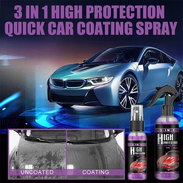 30ml-100ml 3 in 1 Ceramic Anti Scratch Car Wash High Protection Quick Nano Coat Polish Sealer Spray Wax