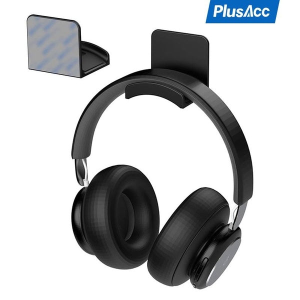 PlusAcc Headphone Stand Desktop Headset Holder Adhesive Gaming Headset Wall Mount Under Desk Hanger Hook for Game Controller