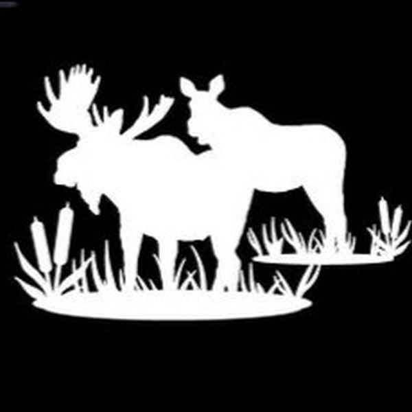 16CM Moose Bull Calf Vinyl Car Window Vinyl Decal Sticker Original Design Hunting Outdoor
