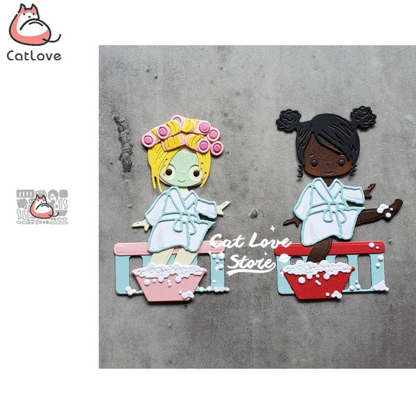 Catlove SPA dame bain de pieds métal matrices de découpe Scrapbooking moule pochoir découpes fabrication de cartes artisanat gaufrage nouvelles matri