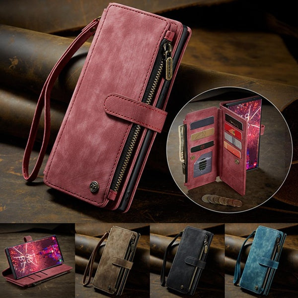 Pour Samsung Galaxy S22Ultra S22S21S20S10S9S8Plus S22S21S20S10S9S8 Porte-cartes Portable Portefeuille en cuir Coque Etui pour Samsung Galaxy A13A33A5