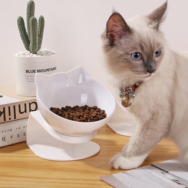 Hot Sale Elevated Cat Bowl, Pet Feeding Bowl 15°Tilted Raised Pet Bowl Food and Water Bowls Stress-Free Suit for Cats Small Dogs