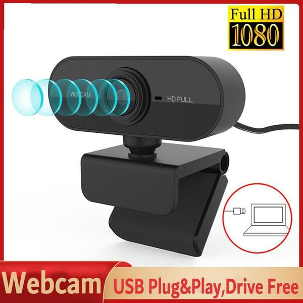 Webcam 1080P Caméra Web Full HD avec microphone pour PC Ordinateur Mac Ordinateur portable de bureau YouTube Skype Web Network Conference Mini caméra