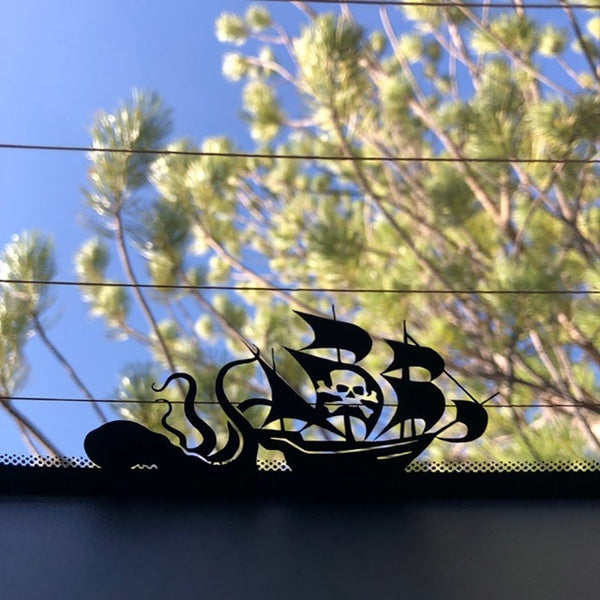 Pirate Ship Kraken Vinyl Decal Car Window Bumper Stickers Cute Funny Cartoon Auto SUV Decor Accessories Parts Waterproof