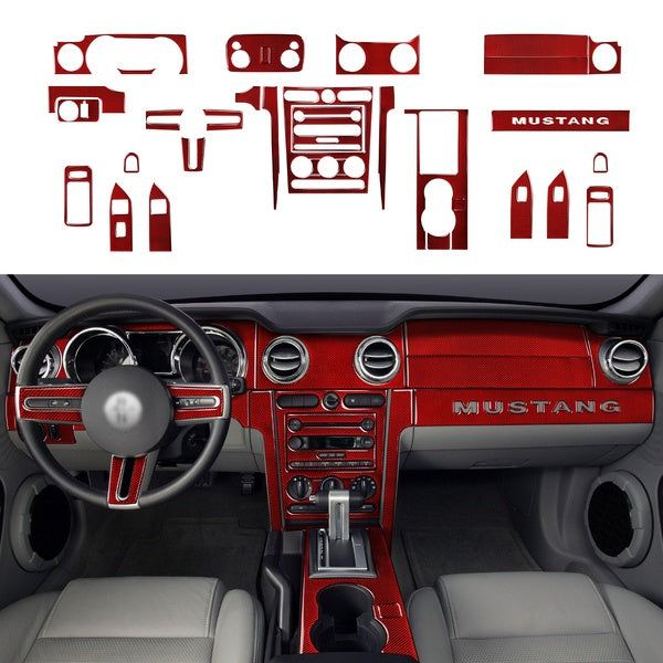 Pour Ford Mustang GT 2005 2006 2007 2008 2009 S197 Accessoires Boîte De Vitesse De Voiture Shift Panneau Autocollant Decal Fibre De Carbone Garniture