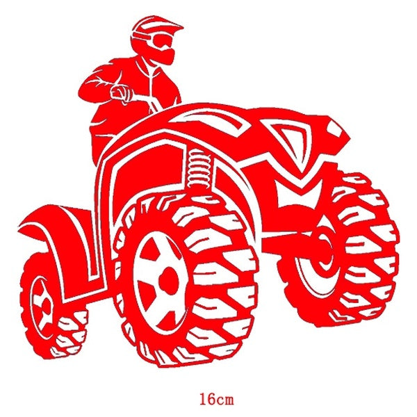 16CM Off Road Atv Vinyl Car Sticker Vinyl Car Bumper Decal Black-Silver