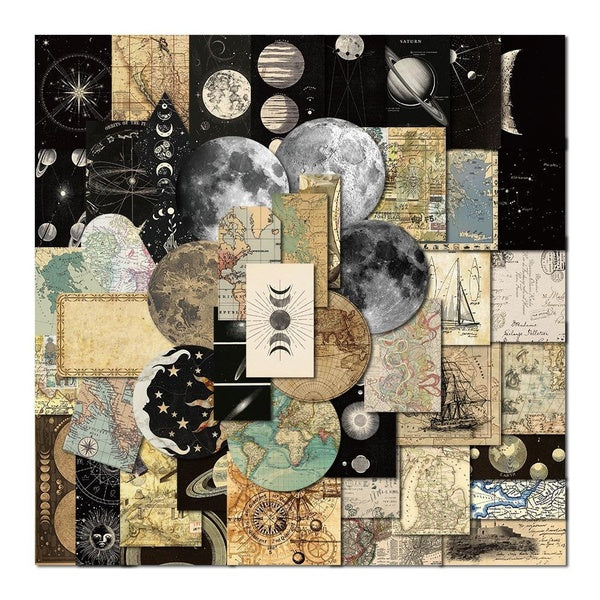 10-50PCS Vintage Planet World Map Stickers graffiti Sticker for DIY Journal Stickers Luggage Laptop Skateboard Motorcycle Sticker