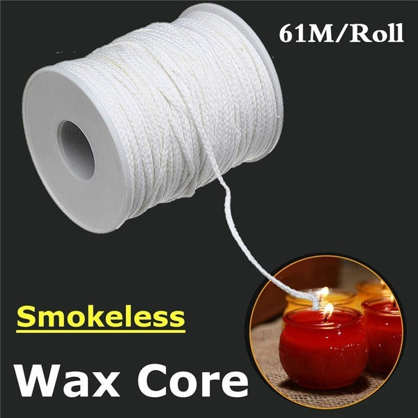 61M Wax Core Reel Braid Cotton Oil Wicks for Lamps Smokeless Cotton Candle Core Wire []