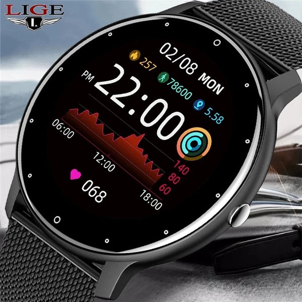 LIGE 2021 mode montre intelligente hommes fréquence cardiaque pression artérielle multifonctionnel montre de Sport femme étanche Smartwatch dames cad