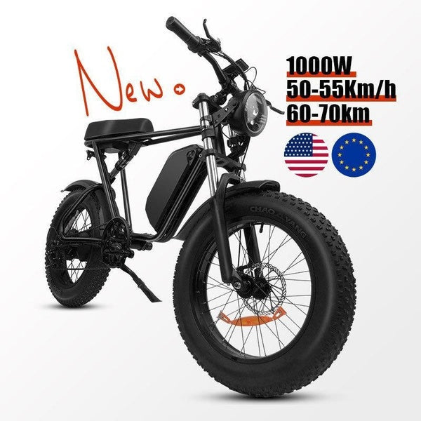 20 Inch Snow Electric Bike Electric Power Assisted Mountain Bike Beach Snow Tire Electric Bike