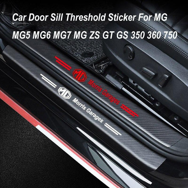 Car Door Sill Threshold Tail Trunk Guard Protective Sticker Decal For Morris Garages MG MG5 MG6 MG7 MG ZS GT GS 350 360 750