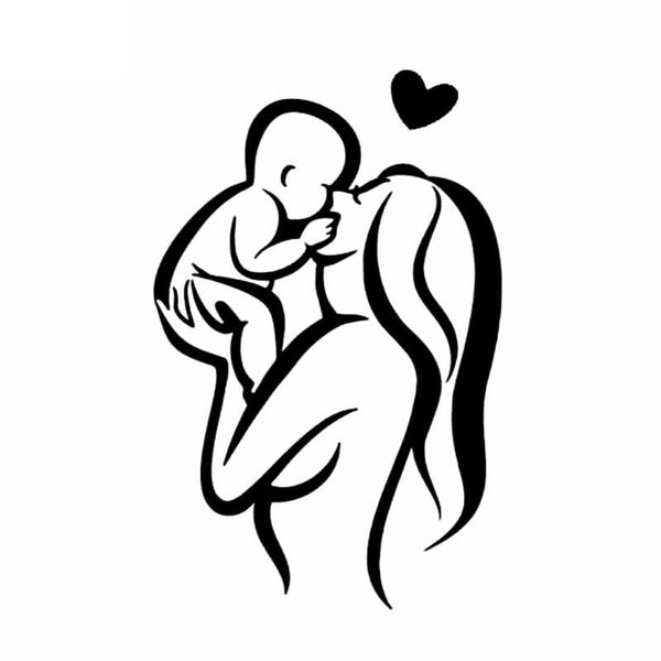 9.7CM*15CM Baby On Board Mom Fun Lovely Sticker Vinyl Decal Car Black-Silver C10-00538
