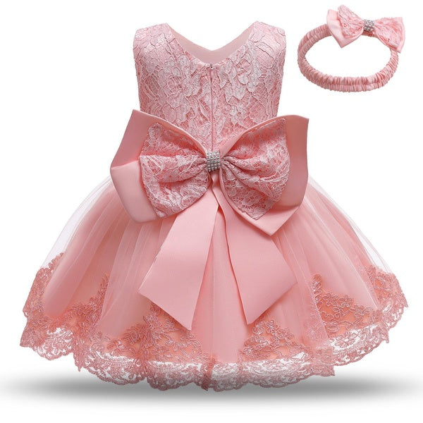 Baby Princess Dress Baby Dress Bow Tutu Skirt Infant Lace Dress For Children Kids Dress Clothes