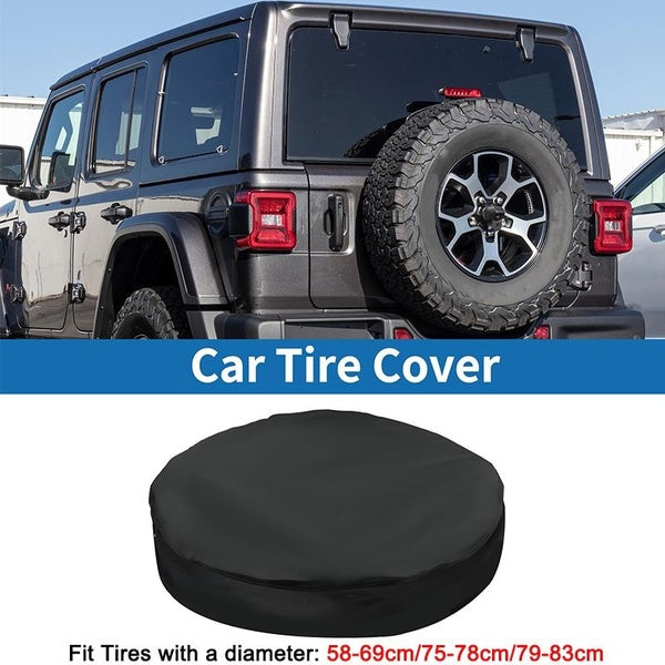 X AUTOHAUX 1Pcs Waterproof Tire Cover Case Car Spare Tire Cover Storage Bags Carry Tote PVC For Cars Wheel Protection Covers 13-14 Inch-16Inch-17-18