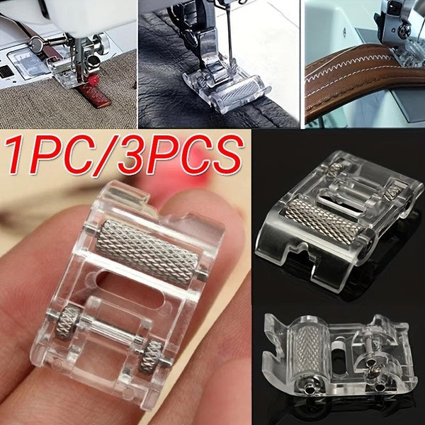 1pc-3pcs Presser Foot Roller Foot for Low Shank Sewing Machine Household Leather Presser Foot Sewing Accessories