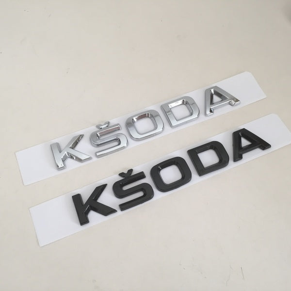 3D ABS High quality ABS for Skoda car letters Rear Trunk emblem badge sticker Decal styling auto accessories