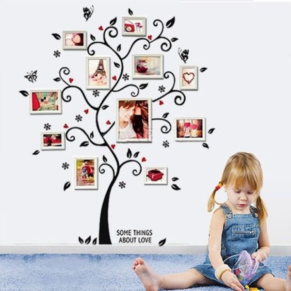 Fashion Family Removable Photo Frame Tree Wall Sticker Home Art Decoration 30*90cm