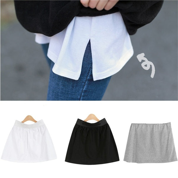 Spring Summer A Shirt False Mini Skirt Show Thin Short Skirt Fake Hem Half-body Befree Skirts