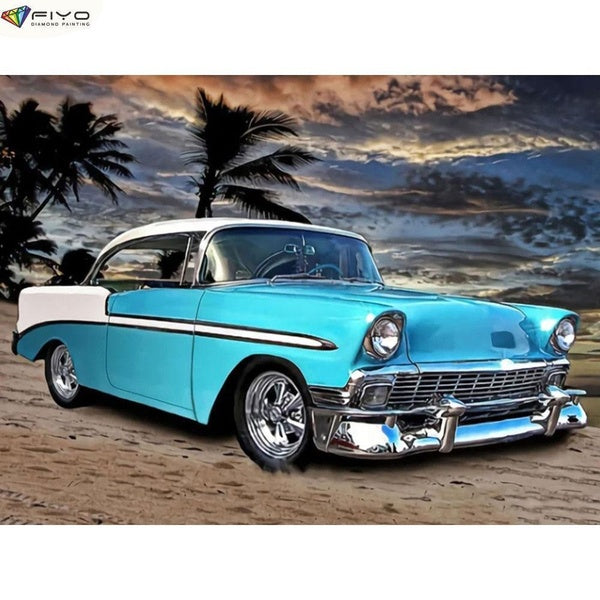 Car DIY 5D Diamond Painting Full Drill with Number Kits Home and Kitchen Fashion Cross Stitch Embroidery Paintings Canvas Pictures Wall Decoration Gi