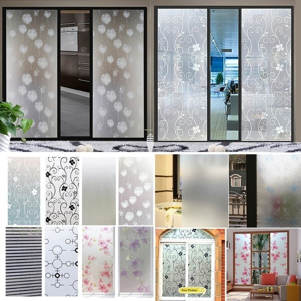 45*100cm Waterproof Frosted Privacy Bathroom Window Glass Film Stickers PVC Self-adhesive Film Home Decor