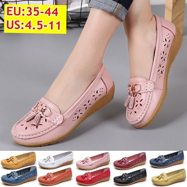 Women Causal Shoes Leather Doug Shoes Breathable Flats Shoes Soft Sole Loafers Zapatos de mujer Mulheres sapatos