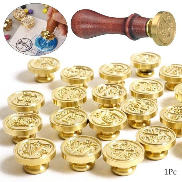 Tête de tampon de cire à cacheter rétro, 26 lettres de l'alphabet A-Z, tête de tampon pour bricolage, Scrapbooking, sceau d'invitation de mariage, 1