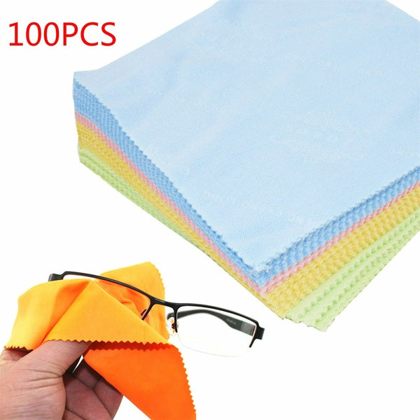100PCS Lots Cleaning Cloth Microfiber Camera Lens Glasses Phone Screen Cleaner []