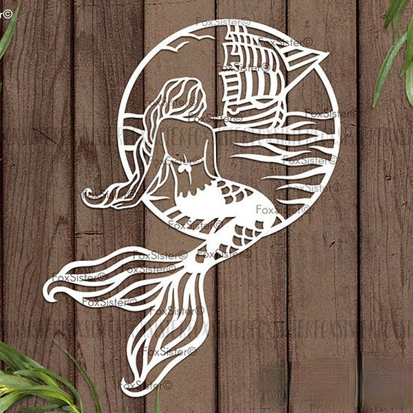 2Pack Mermaid Vinyl Sticker Decal