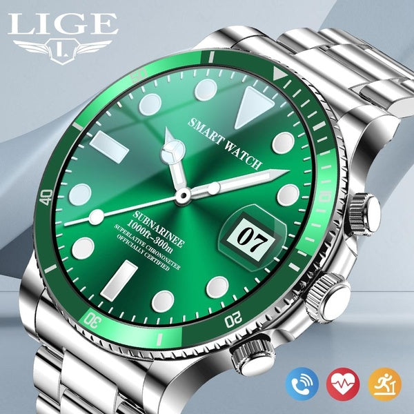 Lige New Smart Watch Men Multifunction Smartwatch Fitness Sports Waterproof Watches Steel Wrist Clock Bluetooth Call Connected Reloj Inteligente