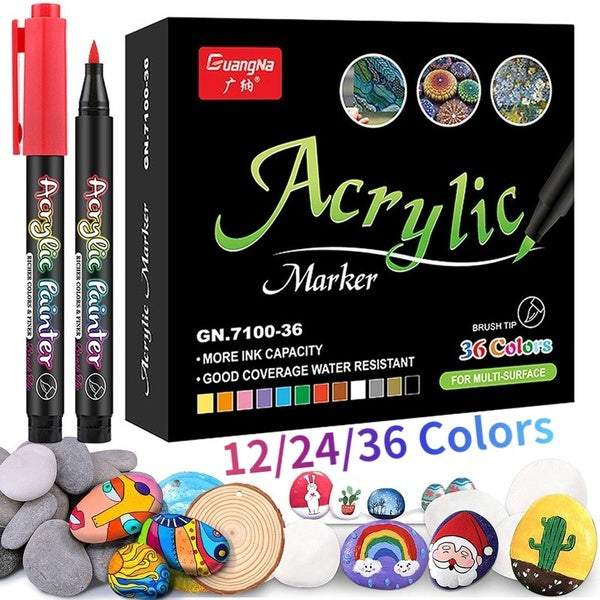 36-24-12 color set soft head water-based paint marker pen hand-painted graffiti painting marker pen DIY art painting set