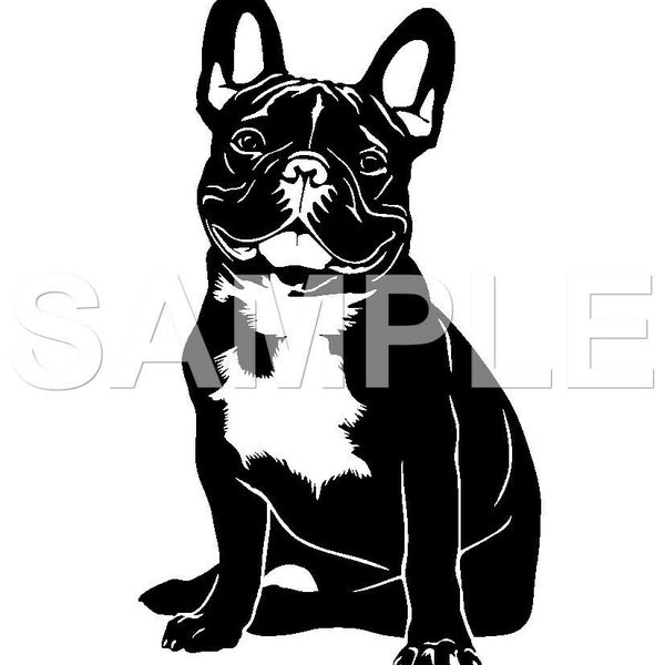 2PCS Details about French Bulldog Vinyl Decal Car Truck Window Sticker