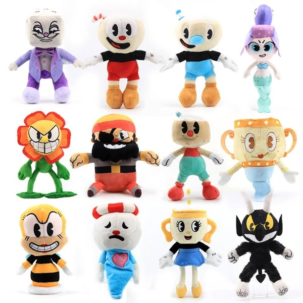 13 Style Cuphead Plush Doll Toys Mugman The Chalice Soft Plush Stuffed Toys Cute Cartoon Doll for Kid Children Christmas Gifts