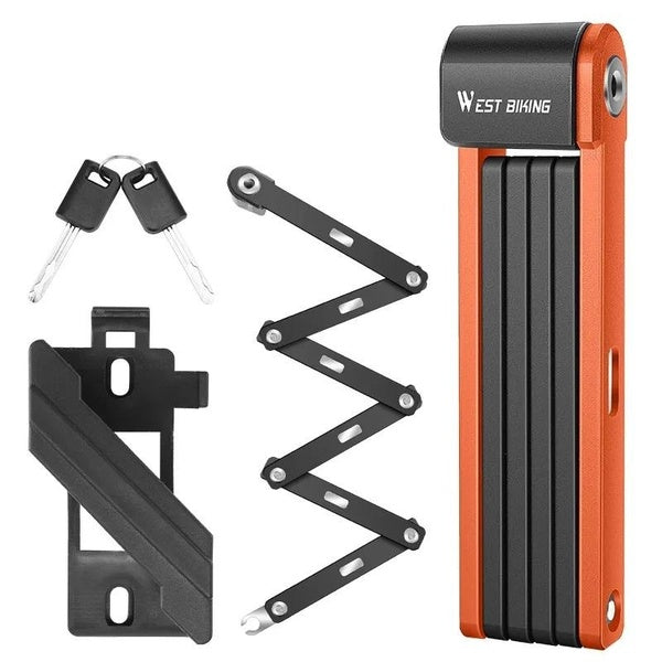 Serrure pliante compacte en acier antivol antivol pour vélo E vélo Scooter moto professionnelle forte serrure à chaîne