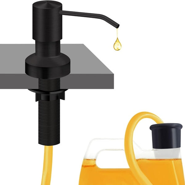 Distributeur de savon pour évier de cuisine, distributeur de savon intégré pour évier avec kit de tube d'extension de 119,4 cm, pas besoin de remplir