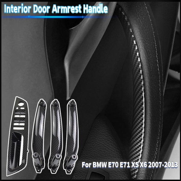 LHD accoudoir voiture intérieur porte poignée panneau intérieur tirer revêtement d'habillage poignée accoudoir remplacement pour BMW E70 E71 E72 X5 X