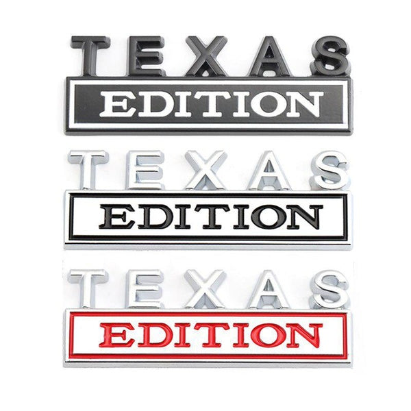 3D Metal Sticker Emblem Texas Edition Badge Logo Car Door Tailgate Trunk Body Decals Stickers Car Accessories For Jeep Grand Cherokee Liberty Patriot