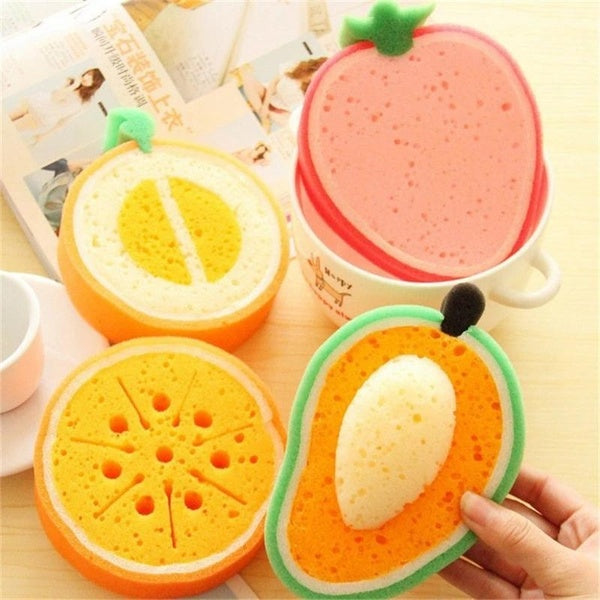 4pcs-pack Thicken Scouring Pad Clearing Sponge Dish Cloth Cleaning Wipers Scouring Sponges Kitchen Rags Strong Decontamination Dish Towels ok 1325