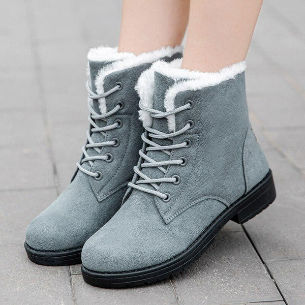 Neige femmes bottes bottes plates pour femmes plate-forme dames chaussures en peluche garder au chaud bottes dames fourrure nouvelles chaussures d'hi