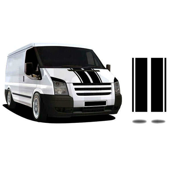 Bonnet Stripe Stickers Vinyl Decals Graphics For Ford Transit MWB LWB SWB tu-88685