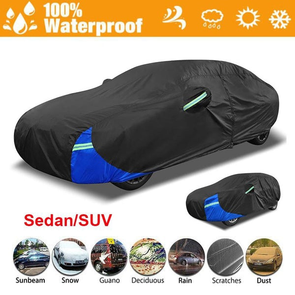 3L YL YXL 3XL 3XXL 190T Univesal Full Car Covers Outdoor Outdoor Protection Snow Cover Sunshade Waterproof Dustproof for Sedan-SUV