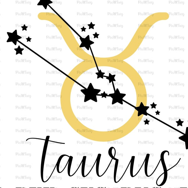 Set of 2 TAURUS Horoscope Zodiac Astrological Vinyl Decal Sticker
