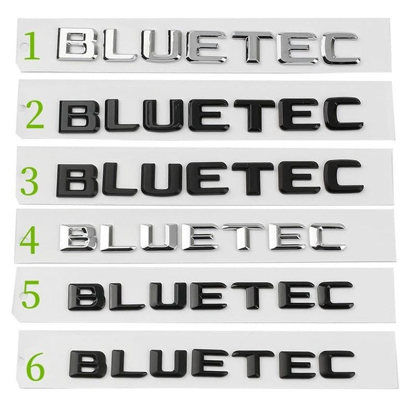 BLUETEC logo Car Fender Trunk Letters Badge Emblem Decals Sticker for B. e-n. z V Class E350 C250 GL350 W205 W212 W221 ML350