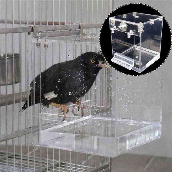 Perroquet Boîte De Bain Accessoire De Cage À Oiseaux Multifonctionnel Cage À Oiseaux Baignoire Pour Oiseaux De Compagnie Canaries Perruches Perroquet