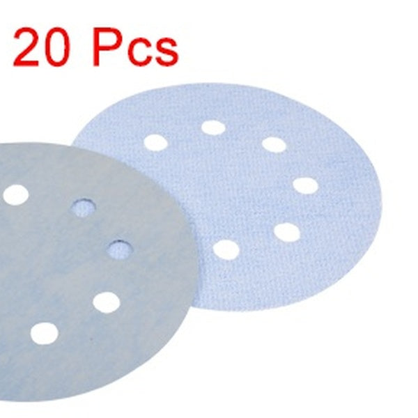 20 pièces 5 pouces 8 trous crochet et boucle disque de ponçage grain 5000 flocage papier de verre ponceuse orbitale aléatoire papier