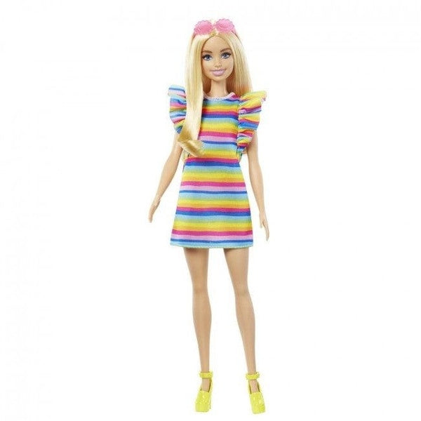 BARBIE Dolls Barbie doll "Fashionista" with braces in a striped dress