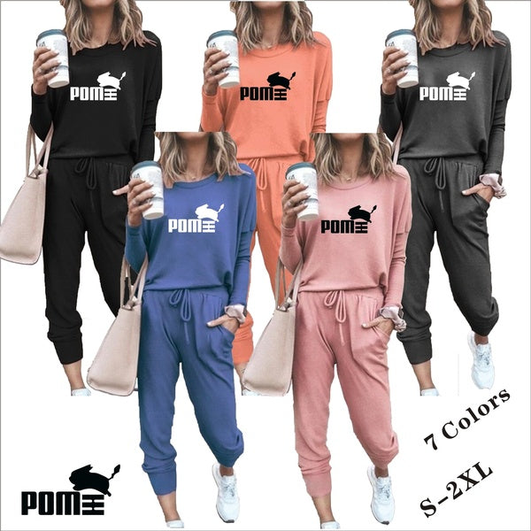 Newest Women Fashion Two Piece Outfits Womens Hoodie Suits Sweat Shirts Pants 7 Colors Size S-2XL
