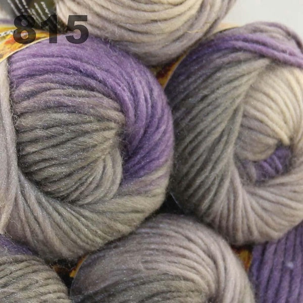 Sale New Lot of 6x50gr Balls Chunky Hand Coarse Knitting Rainbows Tops Hand Knit Wool Crochet Yarn #815 Purple Grey-green Beige ★ Scarves Wrap Shawls