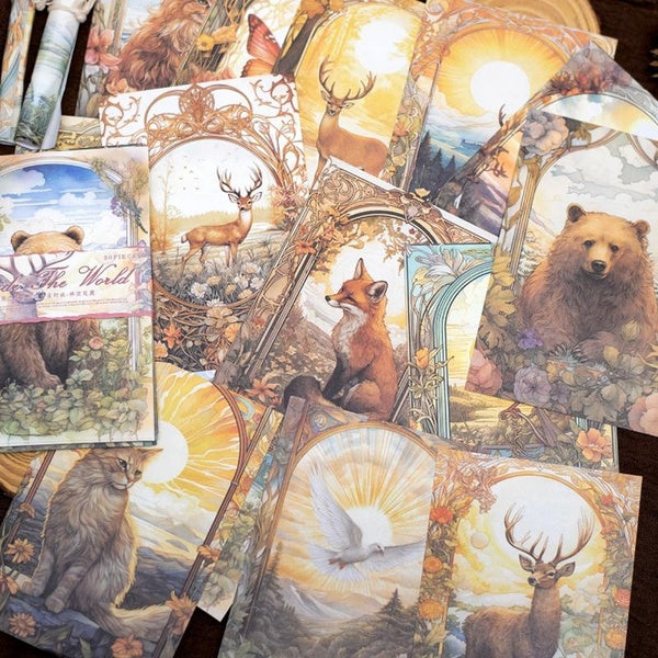 30Pcs-Pack Out of The World Series Decoration Material Paper Perfect for Collage Journal Scrapbooking DIY Supplies